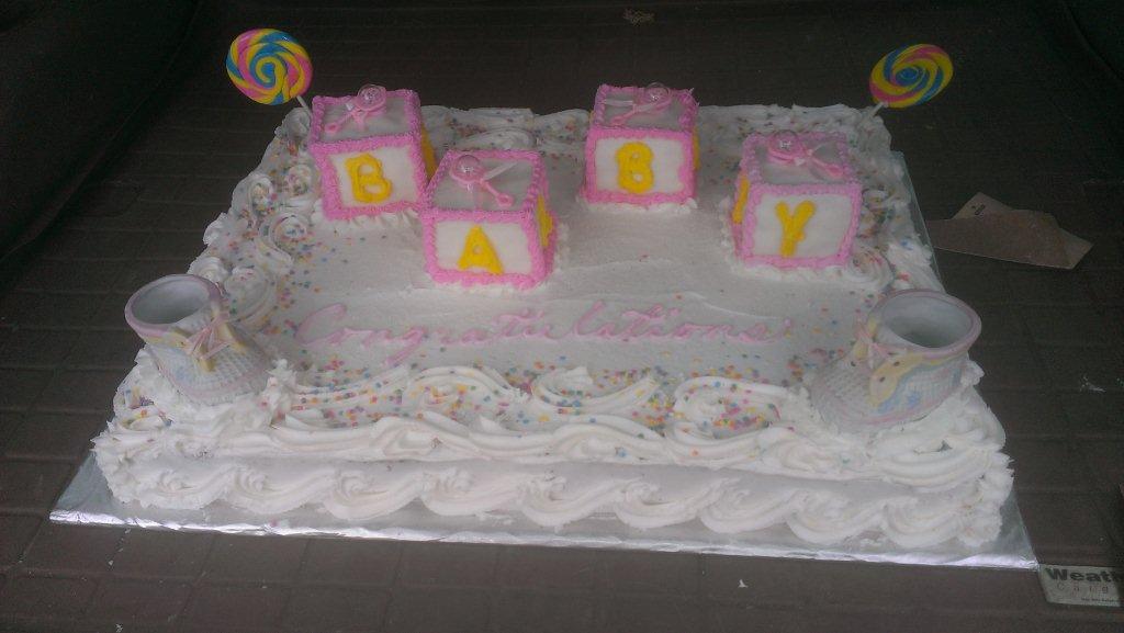 BABY BLOCKS BABY SHOWER CAKE-