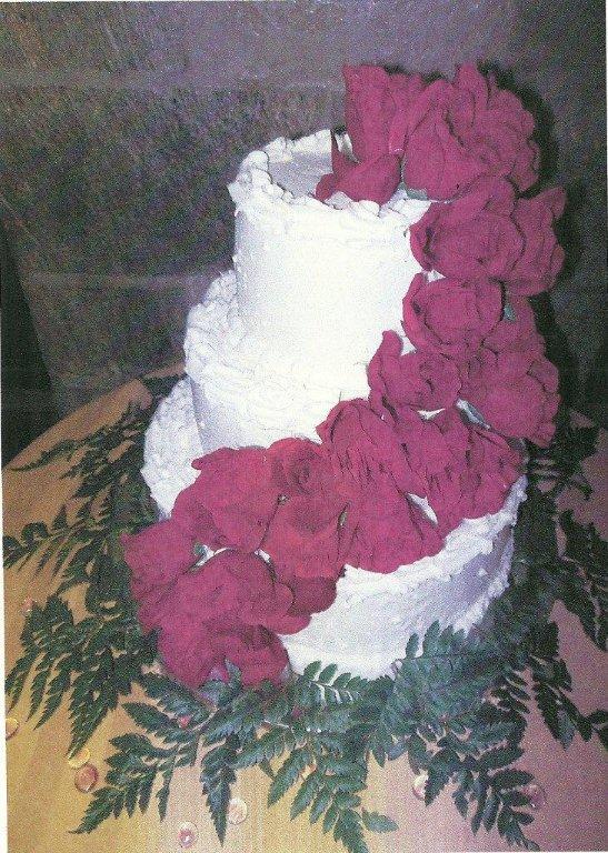 wedding flower cake-