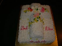 CHRISTENING CROSS CAKE-