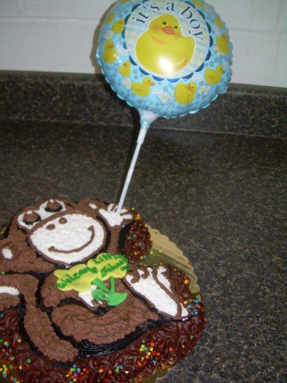 BABY SHOWER MONKEY CAKE-