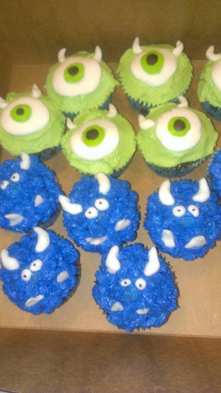 Monster Inc cupcakes-