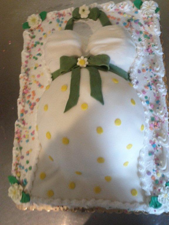 PREGNANT BELLY BABY SHOWER CAKE-